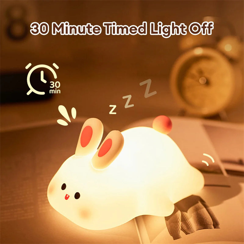 LumiBunny – Touch-Control Silicone Night Light for Kids - The Healing Hearth
