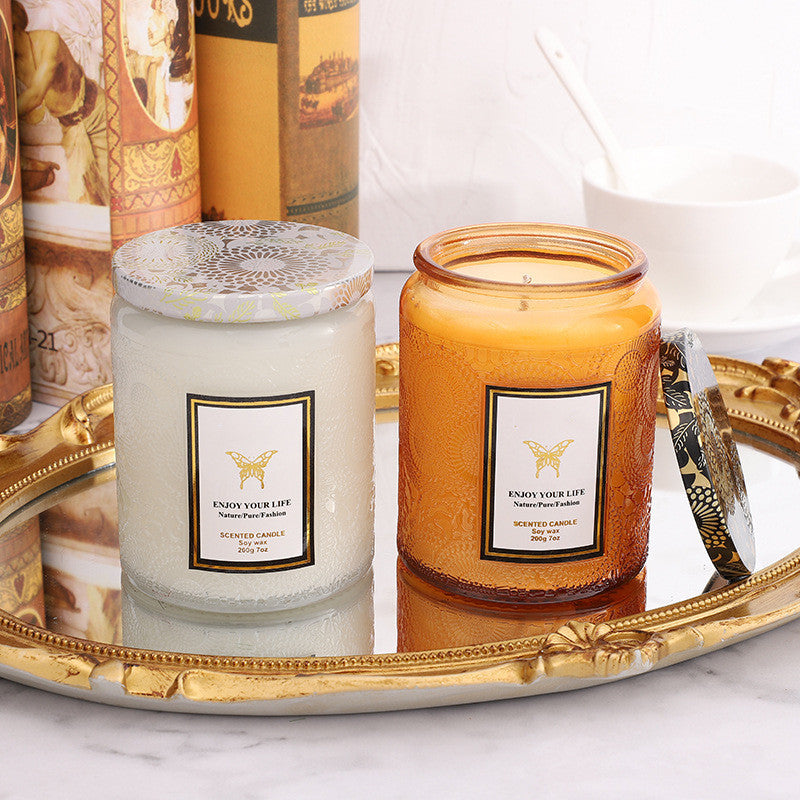 Hearthlight Serenity - Handcrafted Aromatherapy Candle - The Healing Hearth