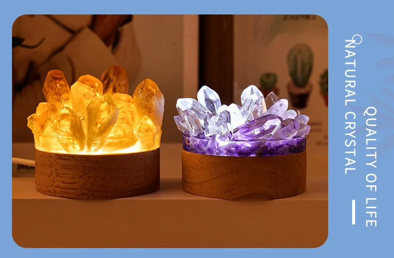 Aurora Crystal Glow Lamp - The Healing Hearth