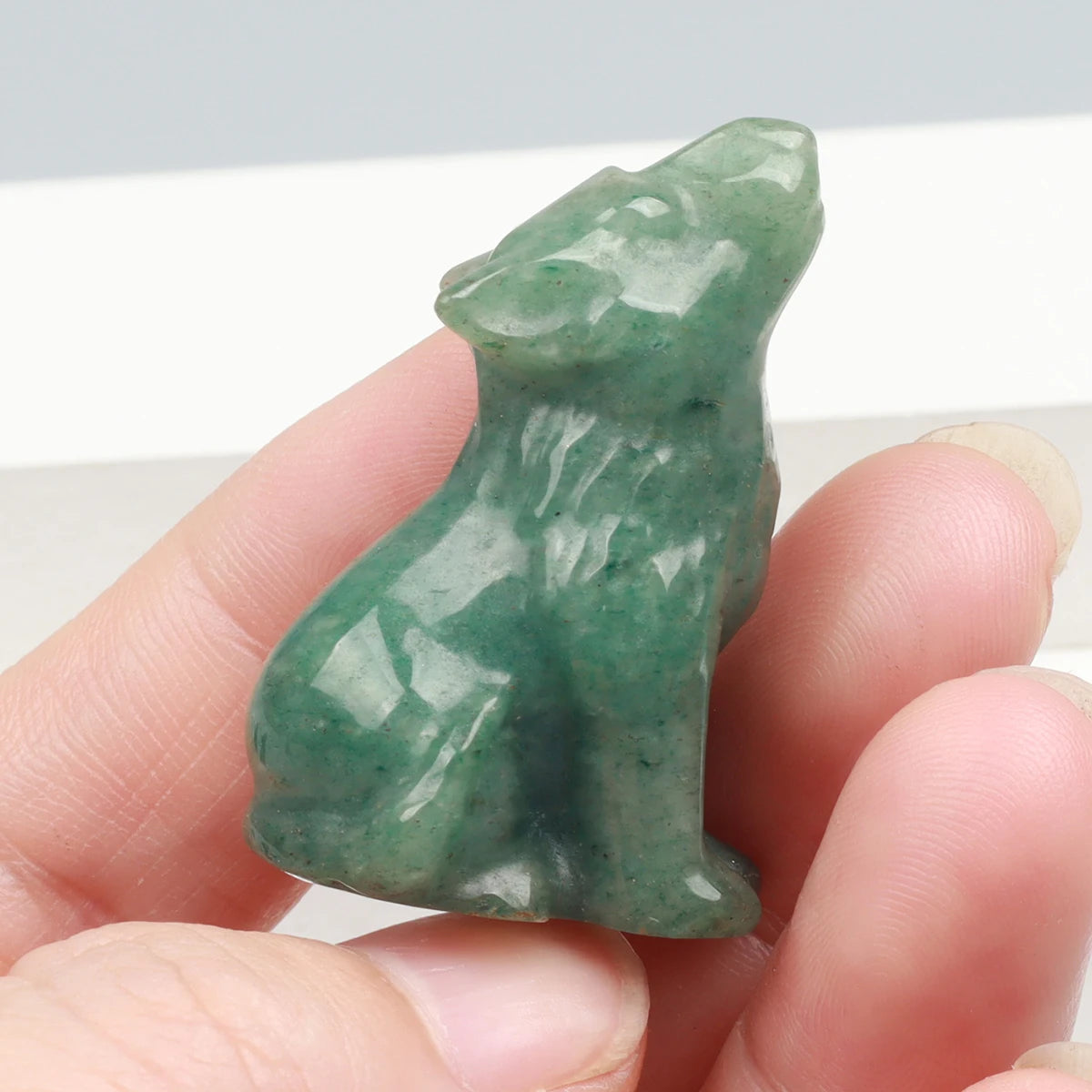 Spirit of the Wolf Gemstone Carving - The Healing Hearth