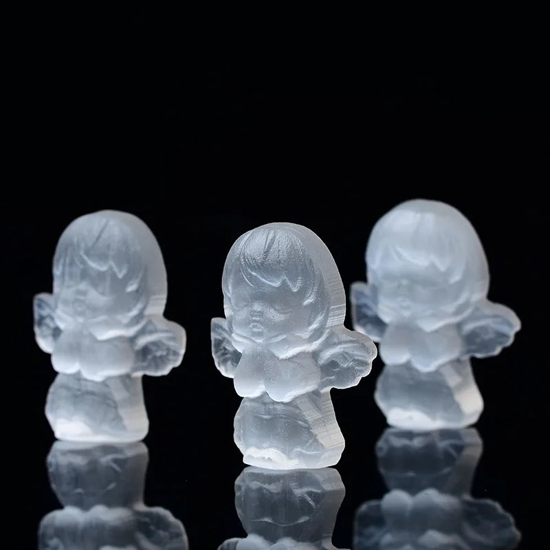 Seraphic Prayer – Selenite Baby Angel - The Healing Hearth