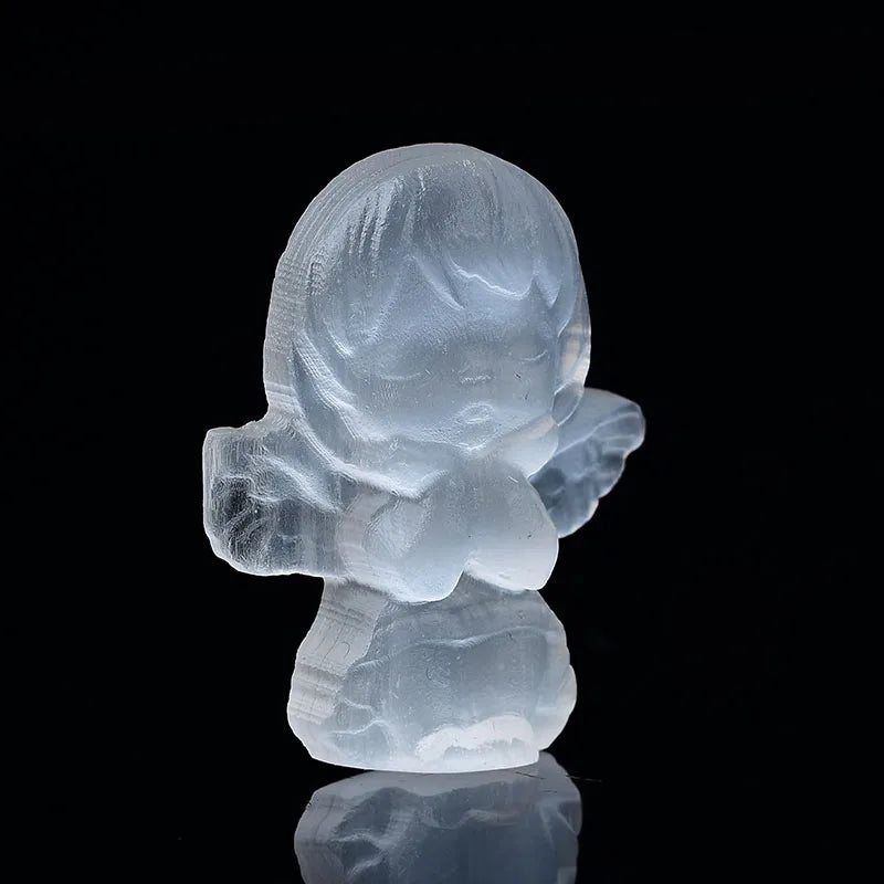 Seraphic Prayer – Selenite Baby Angel - The Healing Hearth