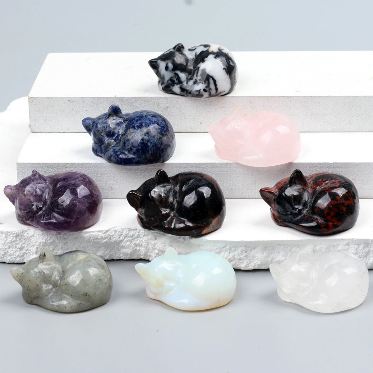Dreaming Whiskers Gemstone Kitten - The Healing Hearth