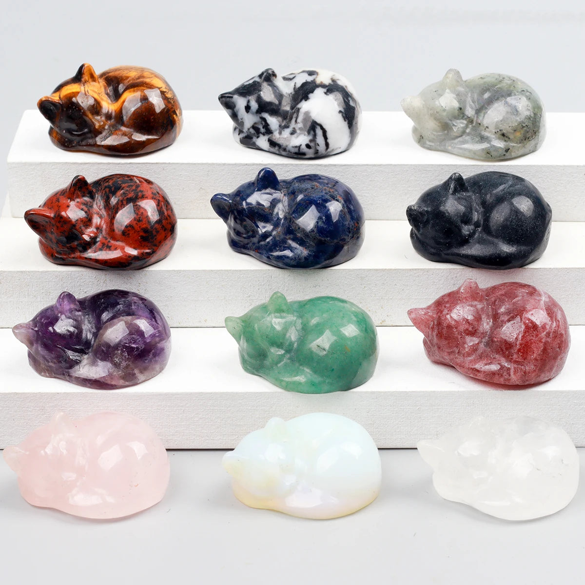 Dreaming Whiskers Gemstone Kitten - The Healing Hearth