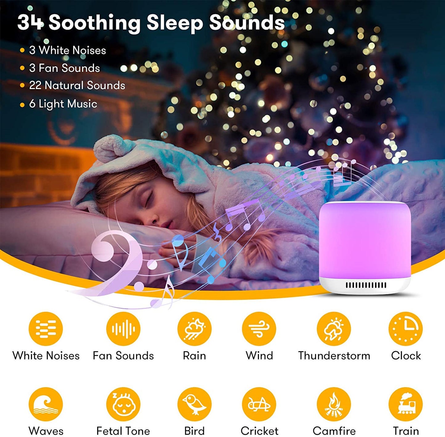 DreamGlow Soother - Sleep Sound & Light Machine