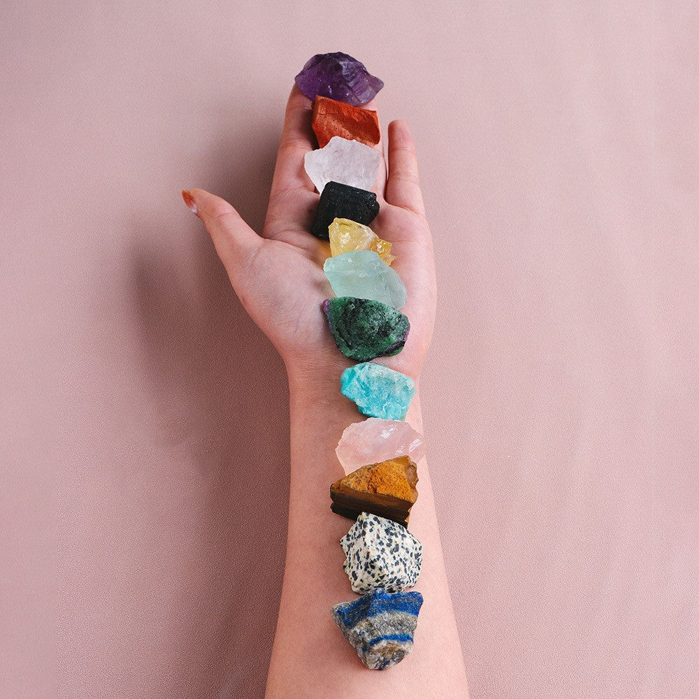 Chakra Harmony - 12 Raw Crystal Set - The Healing Hearth