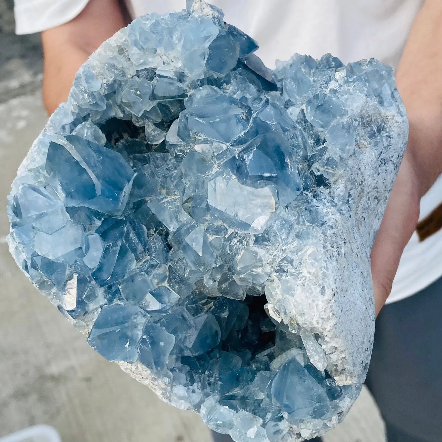 Blue Celestite Geode – Angelic Serenity Crystal